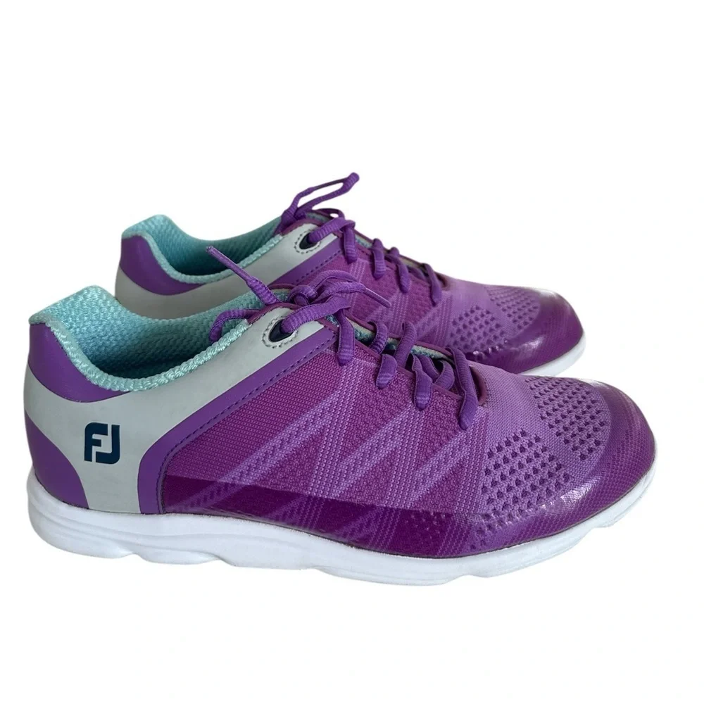 FootJoy Women’s Sport SL Spikeless Golf Shoes Purple - 98028 - Picture 2 of 9